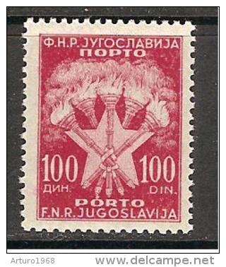 Jugoslawien / Yugoslavia / Yougoslavie - Mi.Porto 107 With Plate Flaw - MNH / ** 1952 - Portomarken