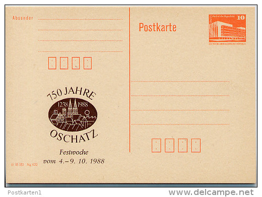 DDR P86II-29-88 C31 Privater Zudruck 750 JAHRE OSCHATZ 1988 - Privatpostkarten - Ungebraucht