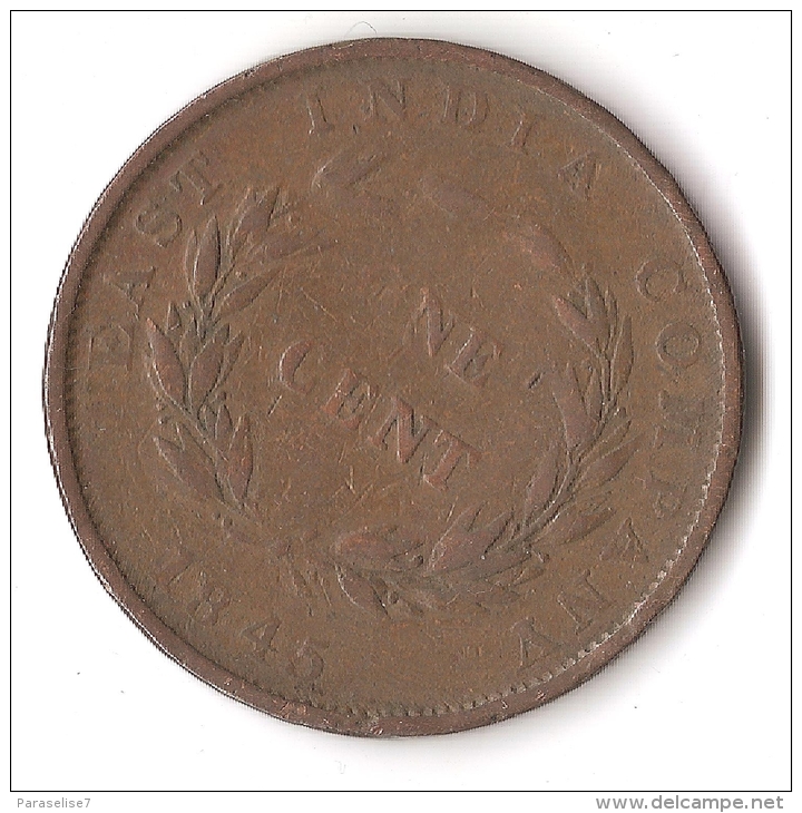 INDE  1 CENT   1845  VICTORIA - India