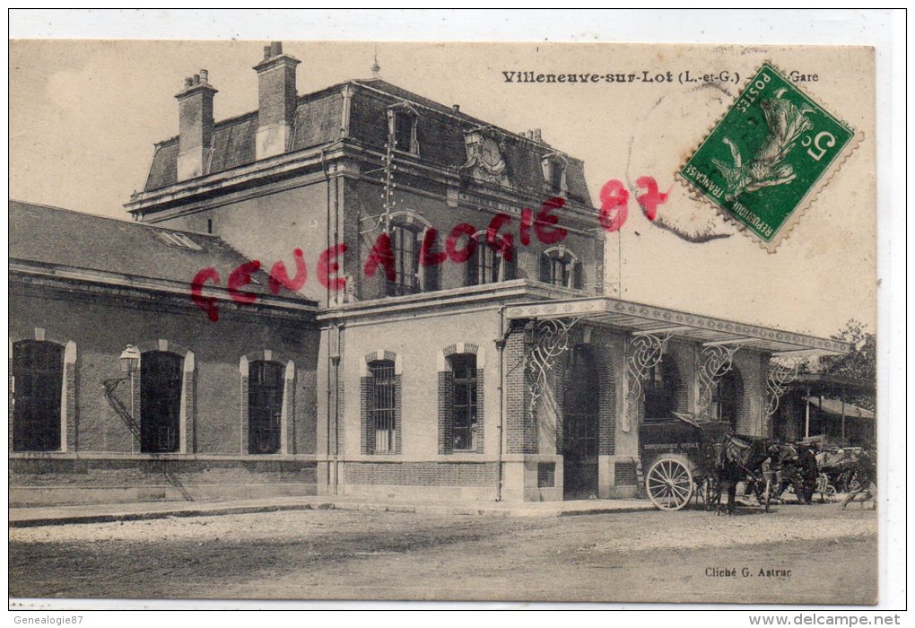 47 - VILLENEUVE SUR LOT - LA GARE  ATTELAGE - Villeneuve Sur Lot