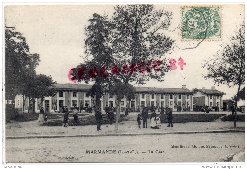 47 - MARMANDE - LA GARE - EDITEUR MME BRUNE  LIBRAIRE - Marmande