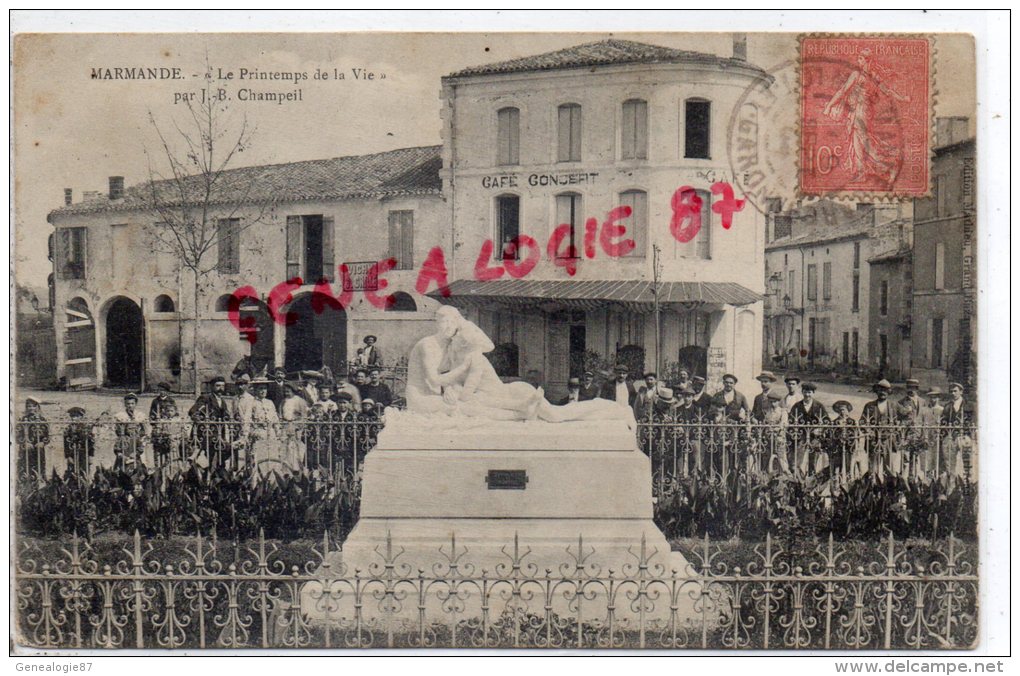 47 - MARMANDE -  LE PRINTEMPS DE LA VIE PAR J.B. CHAMPEIL- CAFE CONCERT - Marmande