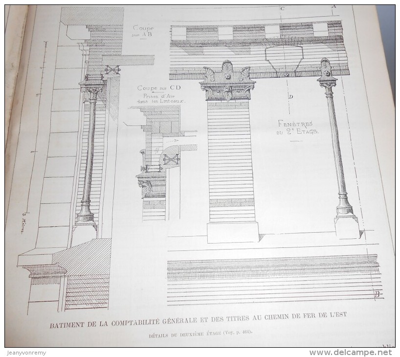 La Semaine Des Constructeurs. N°39.  23 Mars1889 . Bâtiment De La Comptabilité Du Chemin De Fer De L´Est. - Revues Anciennes - Avant 1900