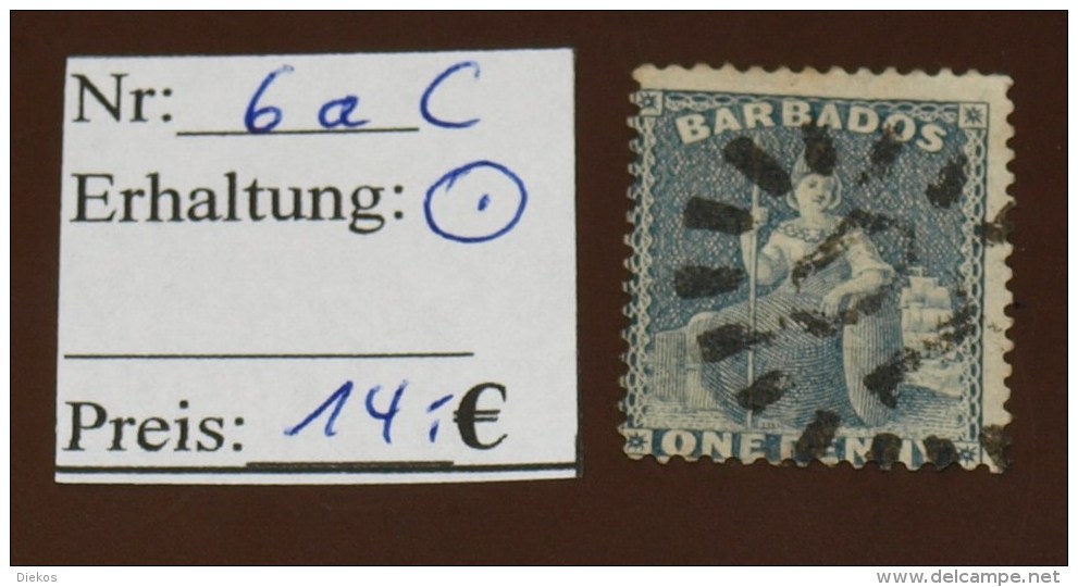 Barbados   Michel  Nr:   6 AC   Gebraucht   #3391 - Barbados (...-1966)