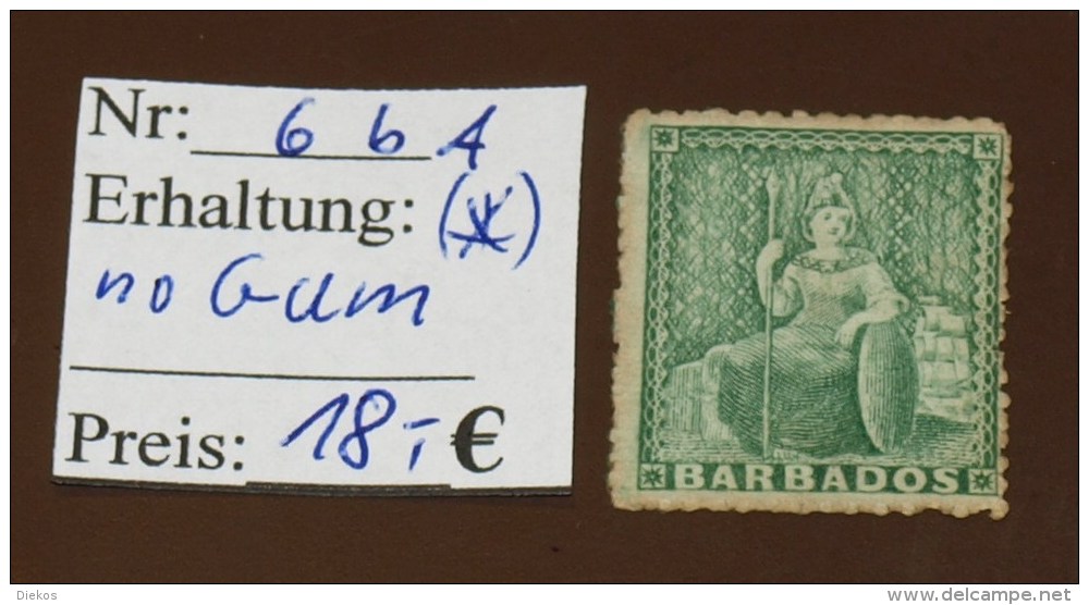 Barbados   Michel  Nr:   6 BA   No Gum   #3391 - Barbades (...-1966)