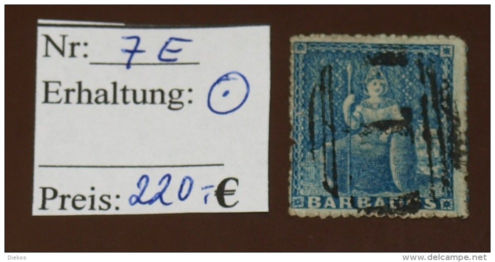 Barbados   Michel  Nr:   7 E  Gebraucht  #3391 - Barbades (...-1966)