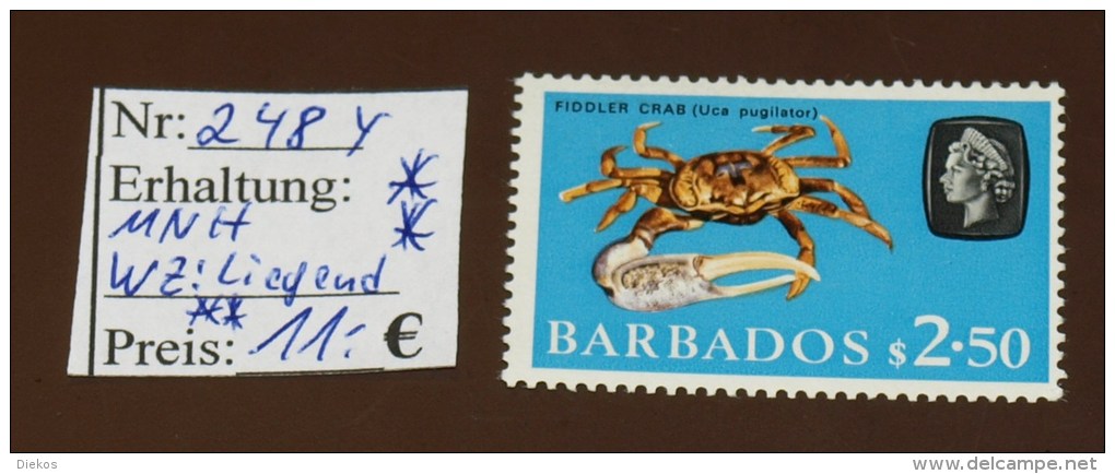 Barbados   Michel  Nr:  248y  ** MNH Postfrisch   #3395 - Barbades (...-1966)