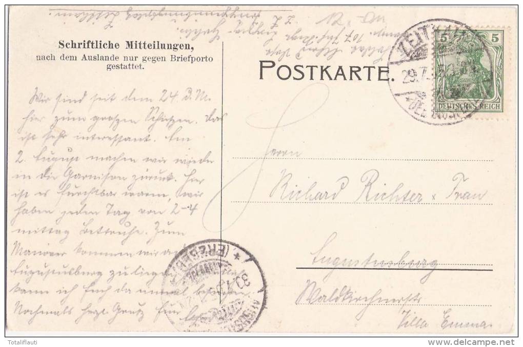 TRUPPENÜBUNGSPLATZ ZEITHAIN Sachsen König Georg Strasse Belebt 29.7.1905 Gelaufen - Zeithain