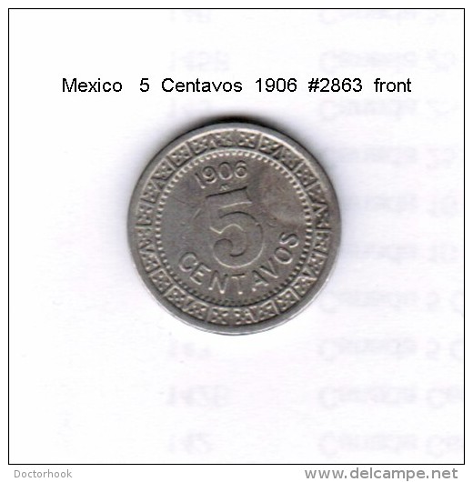 MEXICO    5  CENTAVOS  1906  (KM # 421) - Mexico