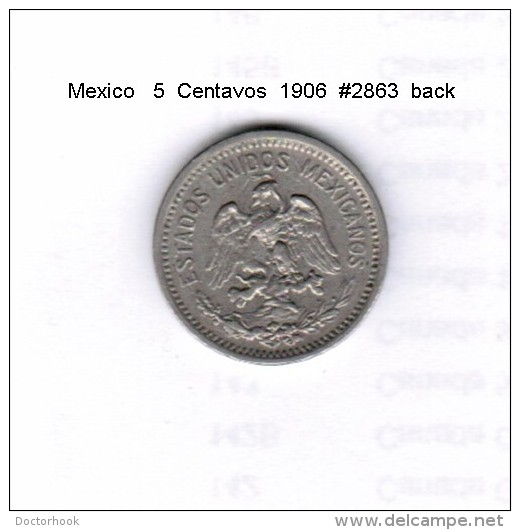 MEXICO    5  CENTAVOS  1906  (KM # 421) - Mexico