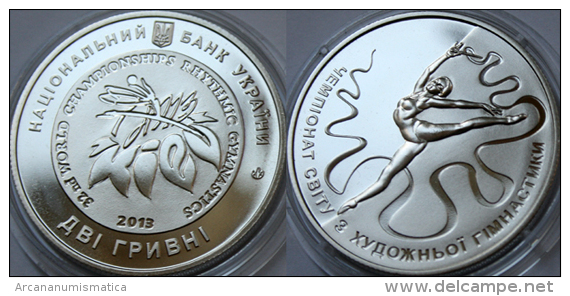 UCRANIA 2 HRYVNIA 2.013 CUNIZN PROOF SC/UNC  "Mundial Gimnasia Ritmica Kiev"  T-DL-10.571 - Ukraine