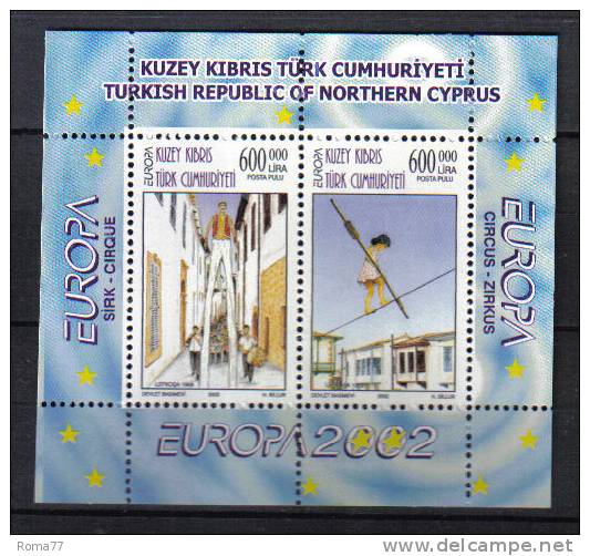 SS1695 - CIPRO TURCA 2002, Il Foglietto N. 20  ***  Europa Cept - Unused Stamps