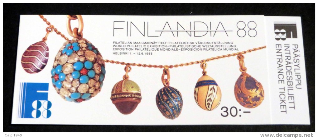 1988, MH 21 - Finnlandia 88 - Postfrisch - Carnets