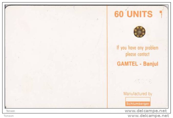 Gambia, GAM-02, 60 Units, Logo - Orange, SN : 45318, 2 Scans . - Gambie