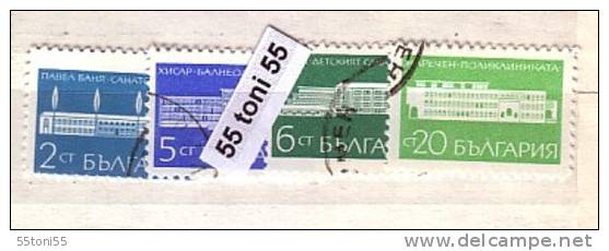 Bulgaria / Bulgarie 1969 ARCHITECTURE - Buildings 4v.- Used /oblitere (O) - Usados