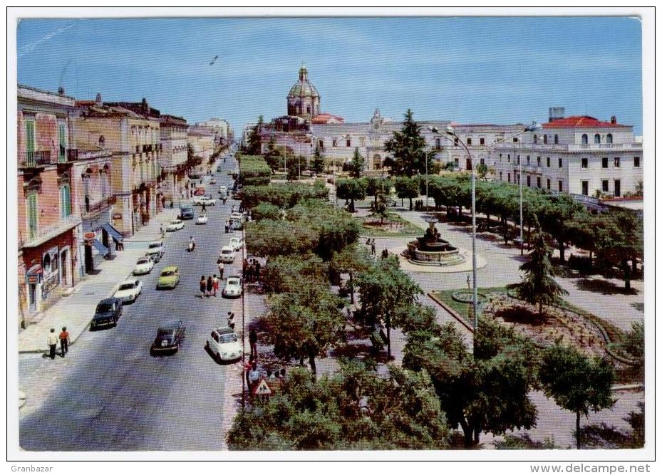 ALTAMURA, PIAZZA ZANARDELLI E VIALE MARTIRI, VIAGGIATA, FORMATO GRANDE    **** - Altamura