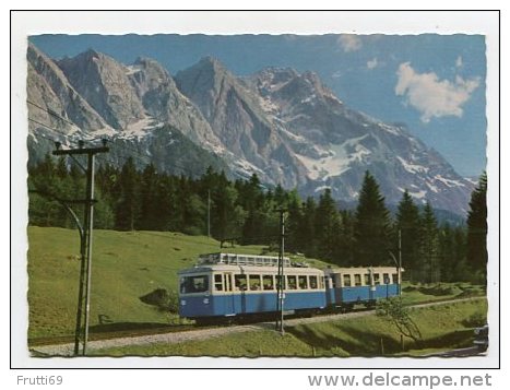 TRAIN / ZUG  - AK 174533 Bayerische Zugspitzbahn Gegen Zugspitze (2964 M) - Eisenbahnen