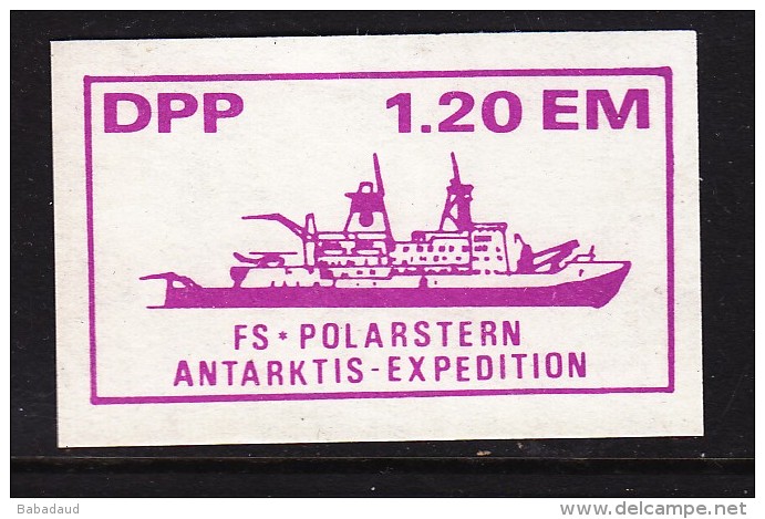 ANTARTICA: FS POLARSTERN ANTARKTIS EXPEDITON DPP 1.20EM, Purple On White, Unused - Other & Unclassified