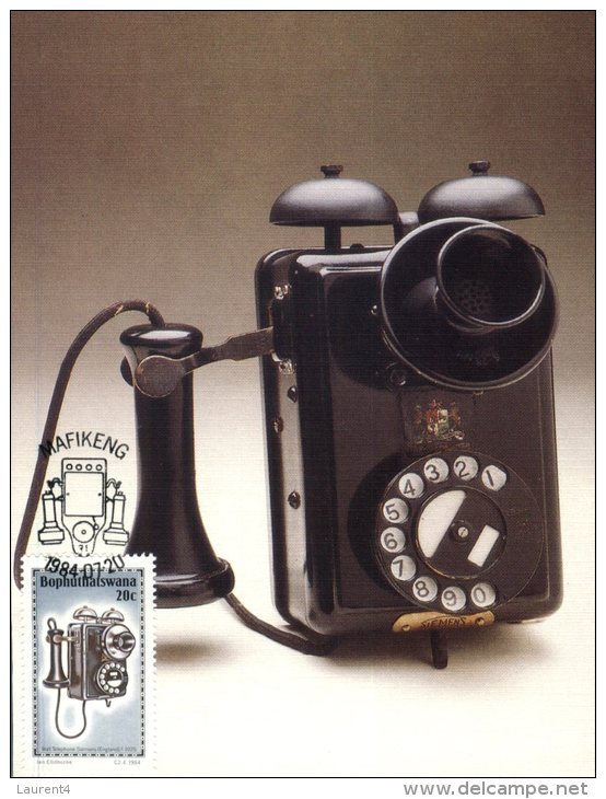 (111) Maximum Postcard - Maxicard - Antique Telephone - Geschiedenis