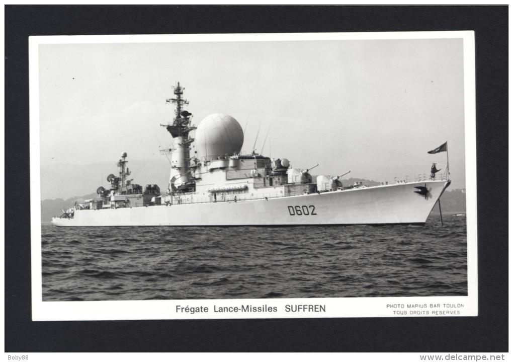 CPM Navire SUFFREN Frégate Lance-Missiles Photo Marius Bar Toulon / Carte Photo Marine Nationale - Réf 2603 - Guerre