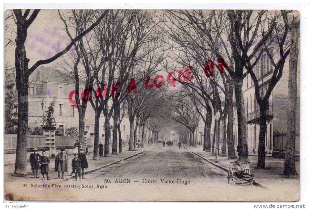 47 -  AGEN -  COURS VICTOR HUGO - EDITEUR M. SOLANILLA - Agen