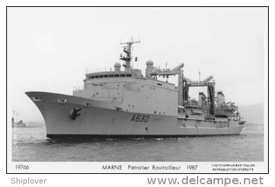 Pétrolier MARNE (Marine Nationale) - Carte Photo éd. Marius Bar Réf. 21890 - Bateau/ship/schiff - Guerre