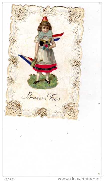 Papier - Carton - Tissus - Brodée - Gauffrée - Patriotique - Bonne Fête - Bordure Façon Dentelle - - Sonstige & Ohne Zuordnung