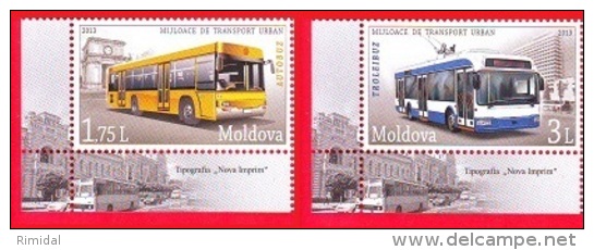 Moldova, 1 Set / 2 V., Public Transport, 2013 - Bus