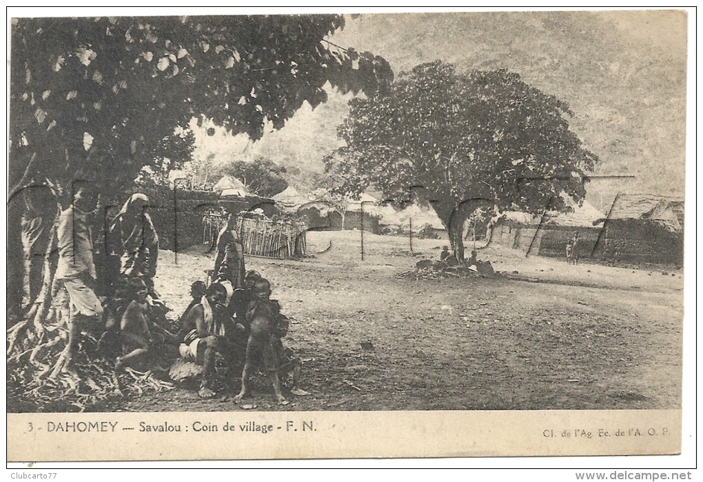 Savalou (Bénin) : Réunion De Villageois Sous L'arbre En 1920 (lanimé) PF. - Benin