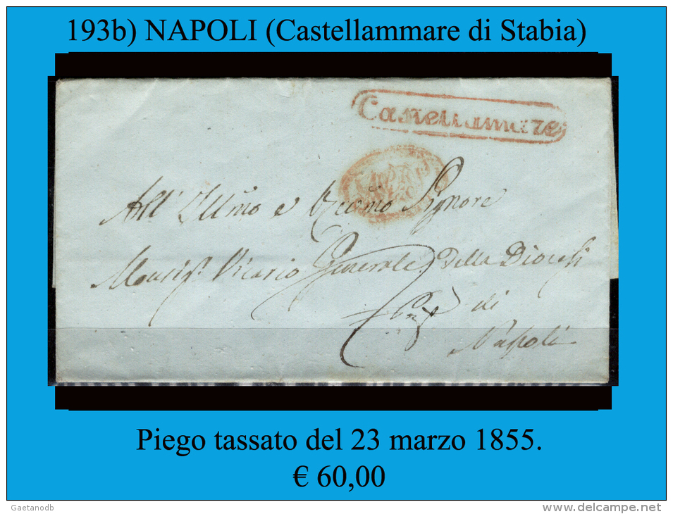 Castellammare-00193b - Piego Senza Testo Del 23 Marzo 1855 - - 1. ...-1850 Prefilatelia