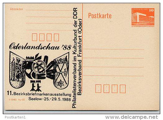 DDR P86II-12-88 C15  Privater Zudruck ODERLANDSCHAU SEELOW 1988 - Cartoline Private - Nuovi