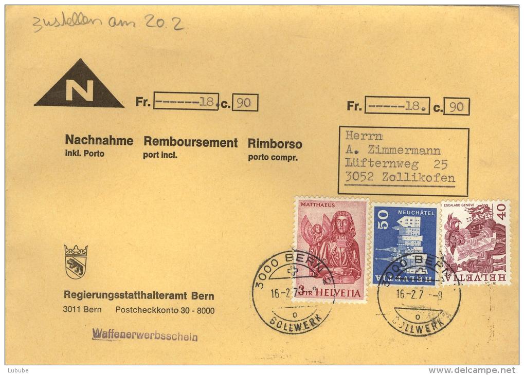 NN "Regierungsstatthalteramt Bern, Waffenerwerbsschein"         1978 - Cartas & Documentos