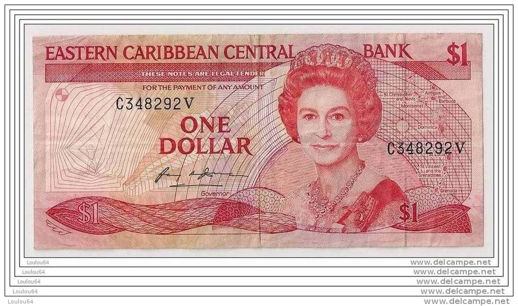 1 Dollar (non Daté) N° C348292V - EASTERN CAIBEAN CENTAL BANK - Caraïbes - - Ostkaribik