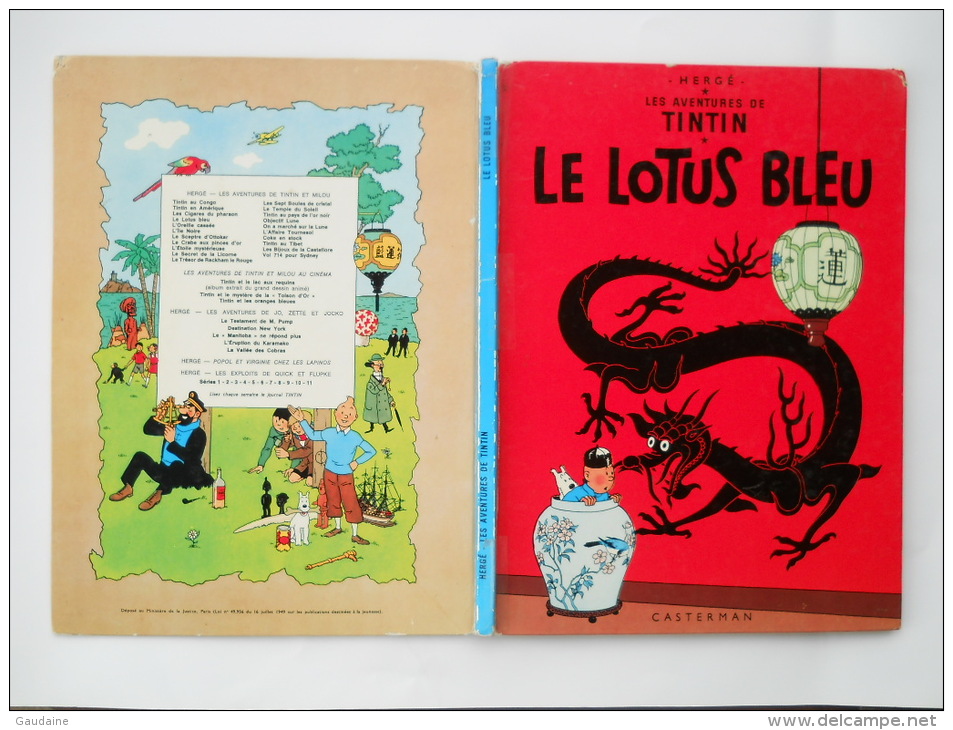 TINTIN - LE LOTUS BLEU - B40 - 1973 - BON ETAT - Tintin