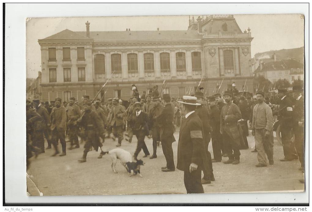 CARTE PHOTO BELFORT , DEVANT L' HOTEL DE VILLE - Belfort - Ville