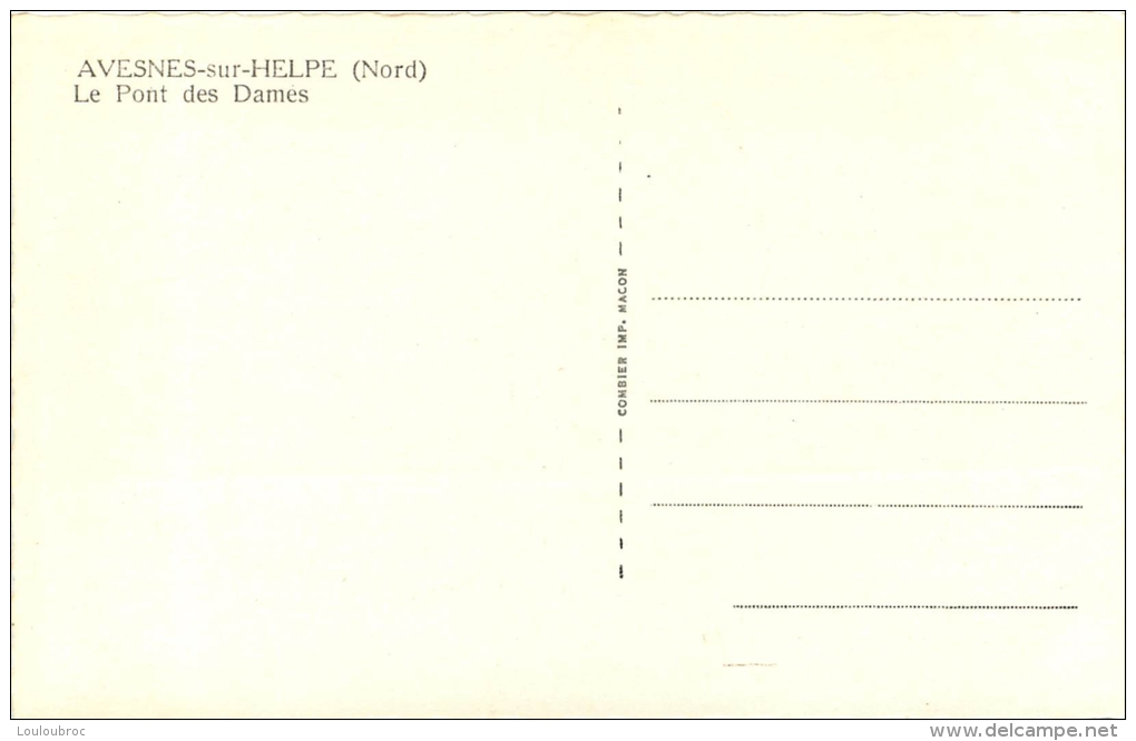 59 AVESNES SUR HELPE LE PONT DES DAMES - Avesnes Sur Helpe