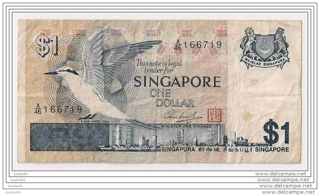 1 Dollar - N° A/46 166719 - Singapour - - Singapour