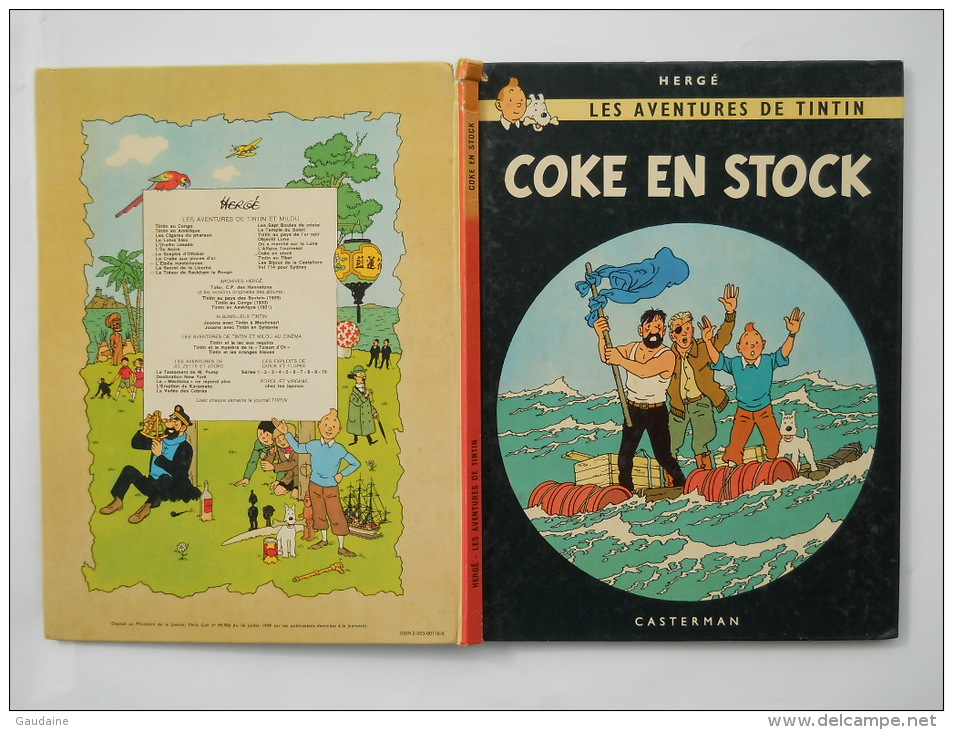 TINTIN - COKE EN STOCK - B42 - 1975 - ETAT MOYEN - Tintin