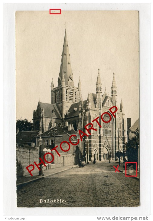 DADIZELE-Eglise-Carte Photo Allemande-Guerre 14-18-1WK-BELGIQUE-BELGIEN-Flandern- - Moorslede