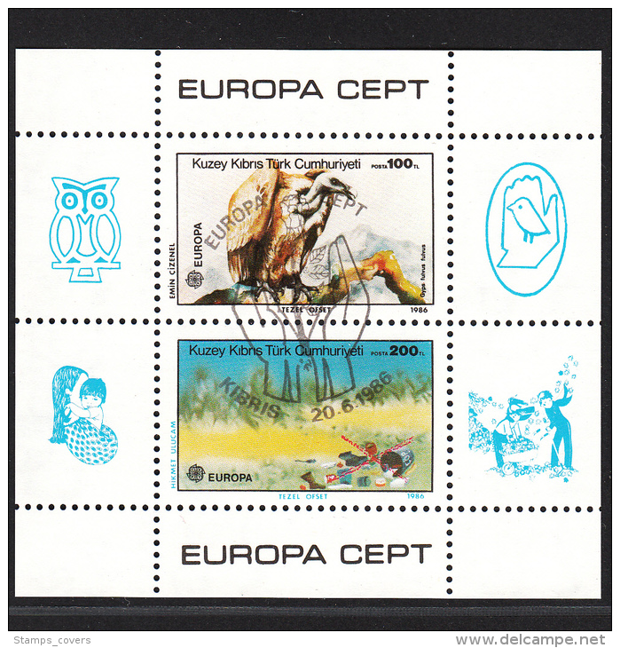 CYPRUS-TURKEY USED MICHEL BL 5 EUROPA - Used Stamps