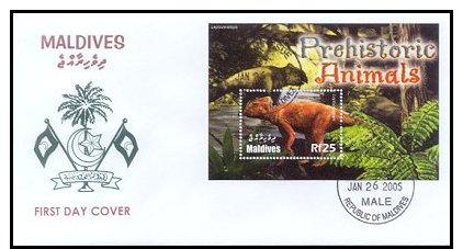 Maldives 2005 Souvenir Sheet Prehistoric Dinosaurs #2854 FDC - Maldives (1965-...)