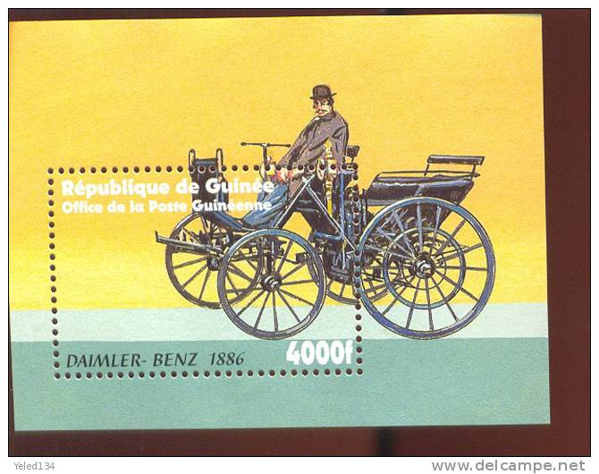 MINT NEVER HINGED SOUVENIR SHEET OF CARS  # 297-3 ( GUENEE   2102   DAIMLER - Auto's