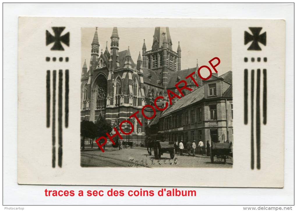 DADIZELE-Eglise-Commerce-Carte Photo Allemande-Guerre 14-18-1WK-BELGIQUE-BELGIEN-Flandern- - Moorslede