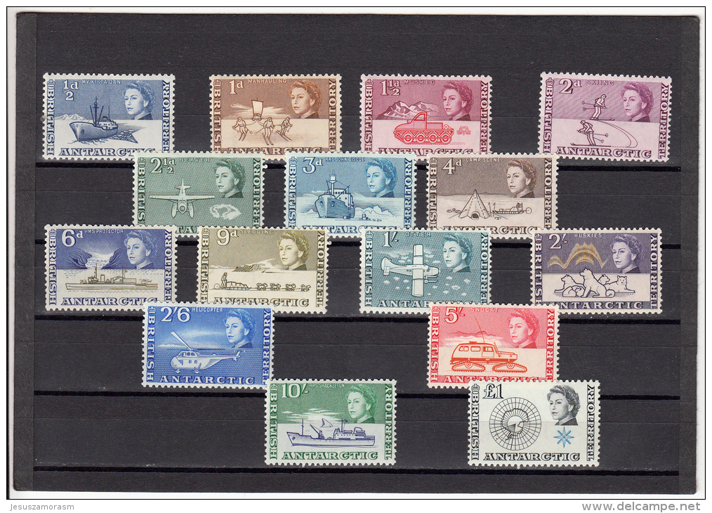 Territorio Antartico Britanico Nº 1 Al 15 - Unused Stamps