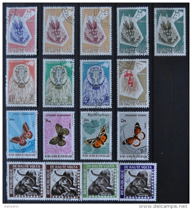 Haute - Volta 1960 - 1971, Lot Of 17 Stamps (o), Used - Opper-Volta (1958-1984)