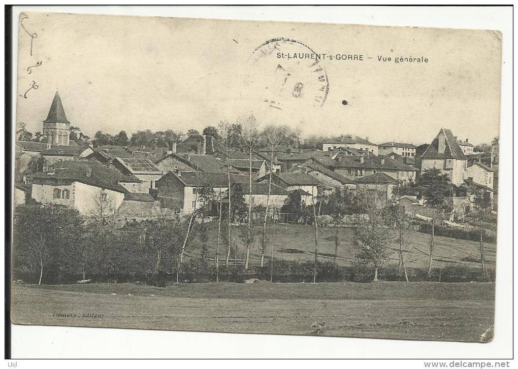 SAINT LAURENT SUR GORRE , Vue Générale , 1906 - Saint Laurent Sur Gorre