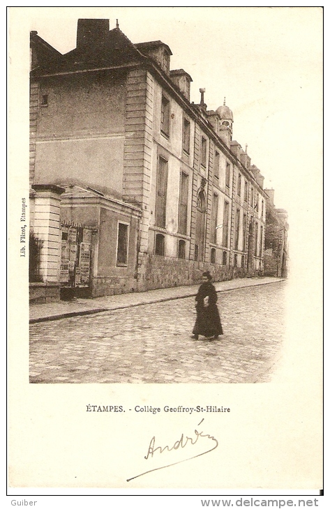 Etampes College Geoffroy Saint Hilaire Cachet Gare D'etampes 1912  TB - Etampes