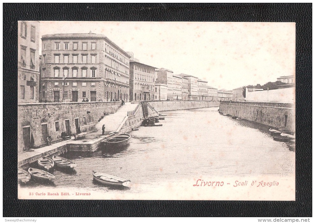 EARLY Cartolina LIVORNO Scali D Azeglio ITALIE ITALIEN ITALY - Livorno