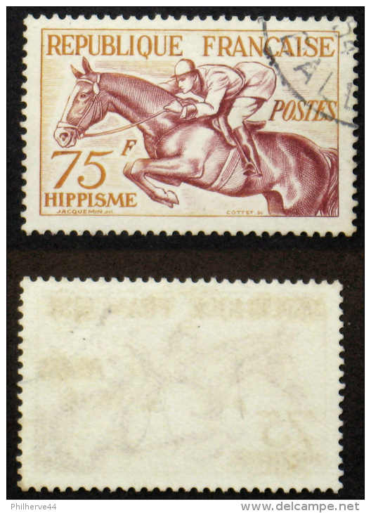 N° 965 JEUX OLYMPIQUES HELSINKI HIPPISME Oblit TB Cote 14€ - Used Stamps