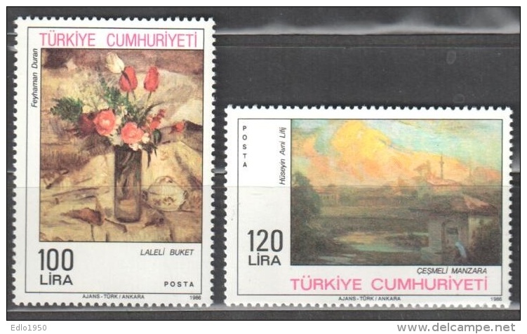 Turkey 1986 Art Painting Michel 2759-2760 MNH (**) - Ungebraucht